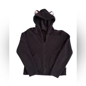 Y2K 2001 Emily the Strange Vintage Fleece Hoodie w/Pink Ears